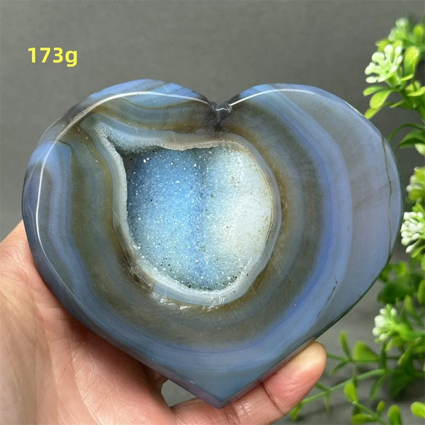Blue Agate Geode Heart-ToShay.org