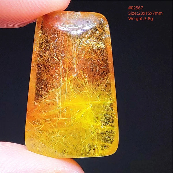 Gold Rutilated Quartz Pendant-ToShay.org