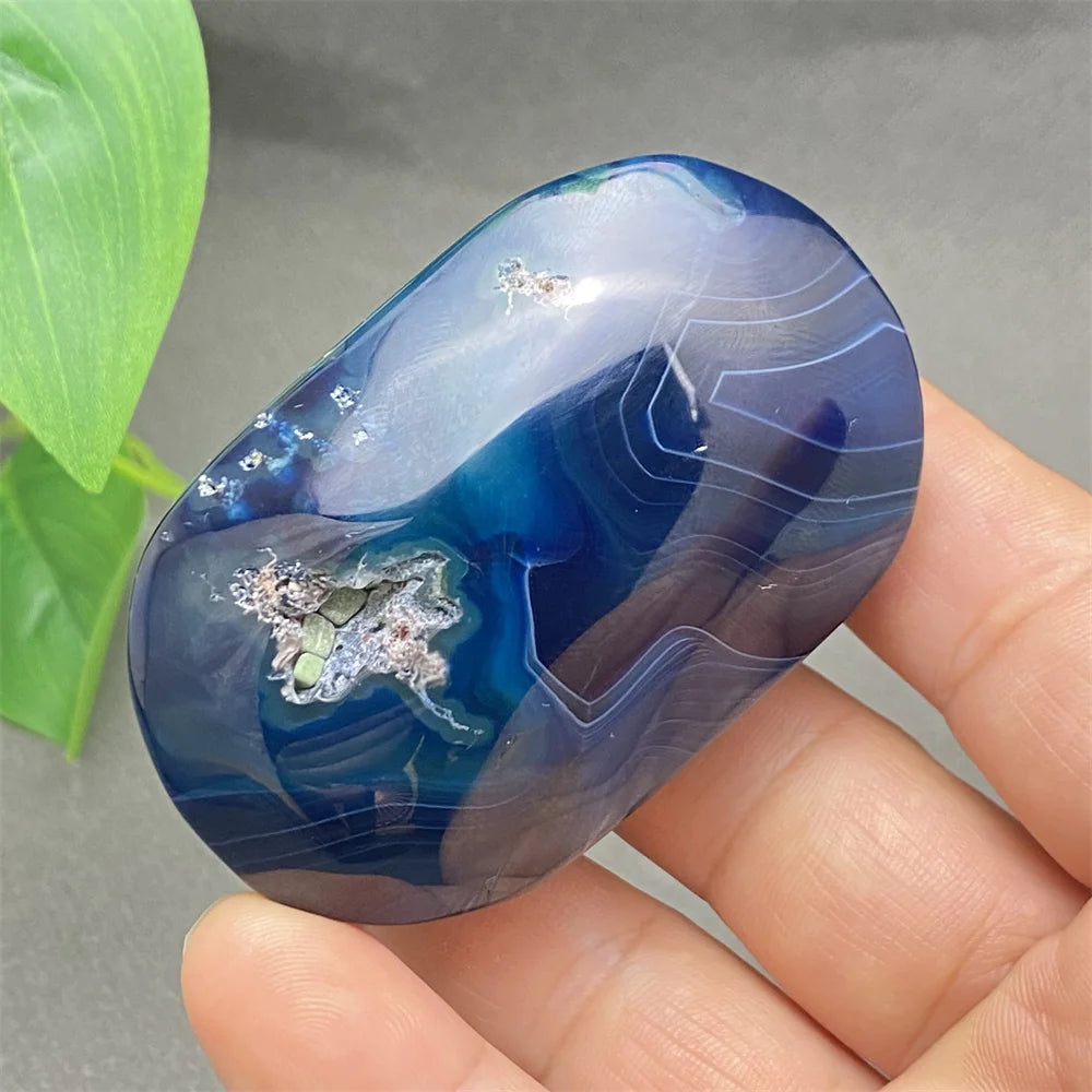 Purple Agate Palm Stone-ToShay.org