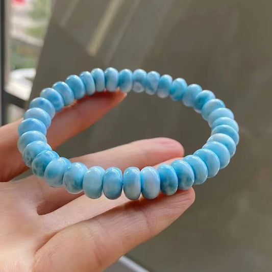 Blue Larimar Bead Bracelet-ToShay.org