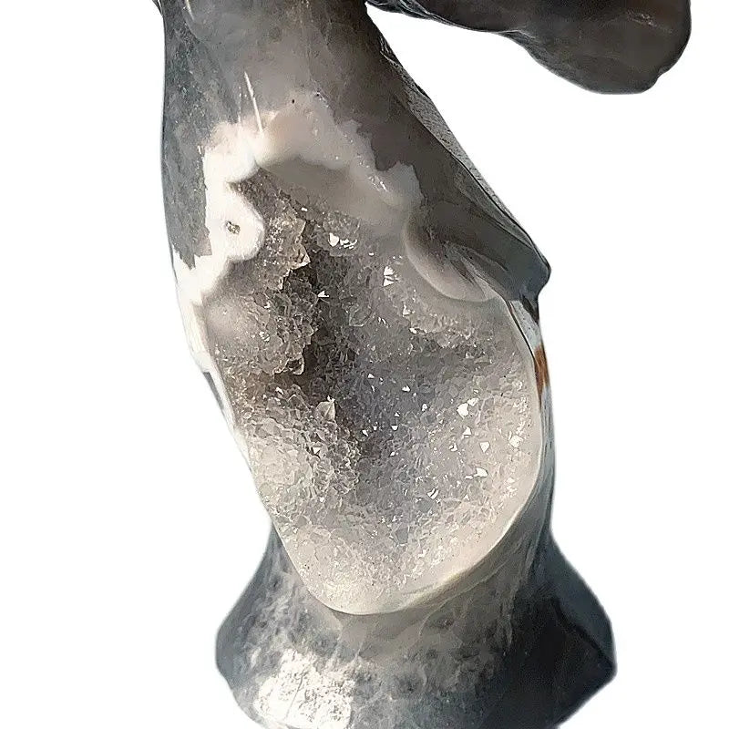 Brown White Agate Geode Deer-ToShay.org