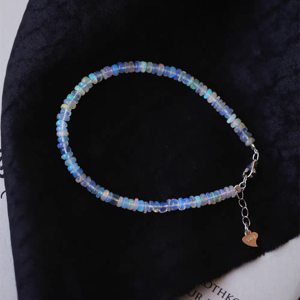 White Opal Abacus Bracelet-ToShay.org