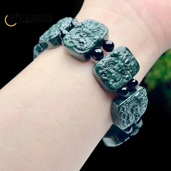 Green Jade Dragon Bracelet-ToShay.org