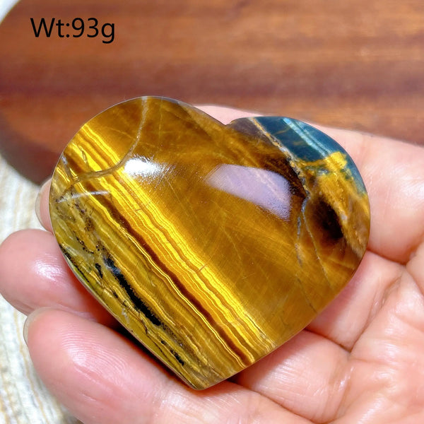 Yellow Blue Tiger Eye Heart-ToShay.org