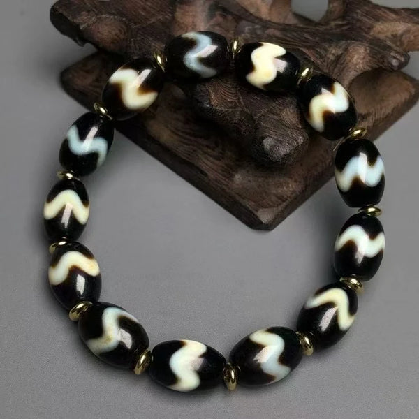 Tibetan Agate Dzi Bracelet-ToShay.org