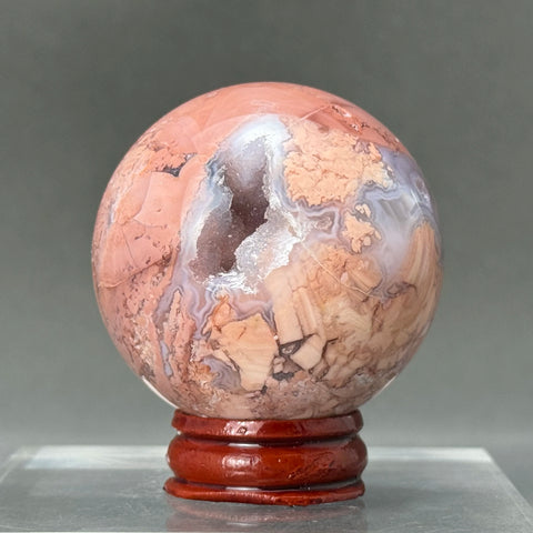 Pink Agate Geode Ball-ToShay.org
