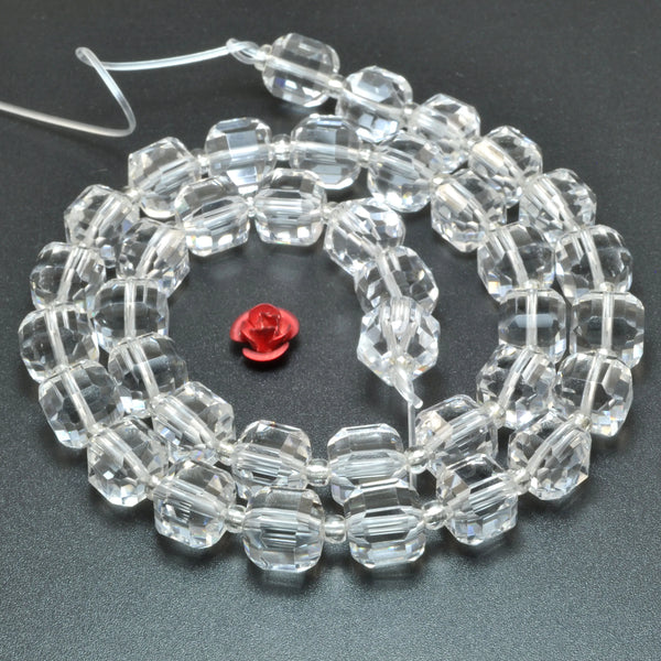 Clear Rock Crystal Cube Beads-ToShay.org