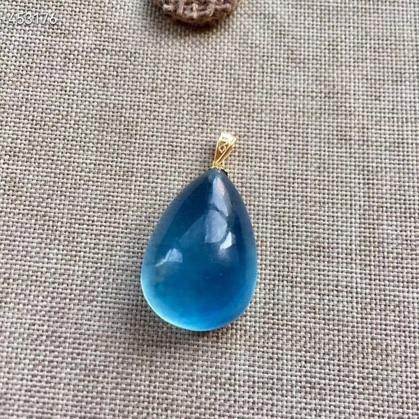 Blue Aquamarine Quartz Pendant-ToShay.org