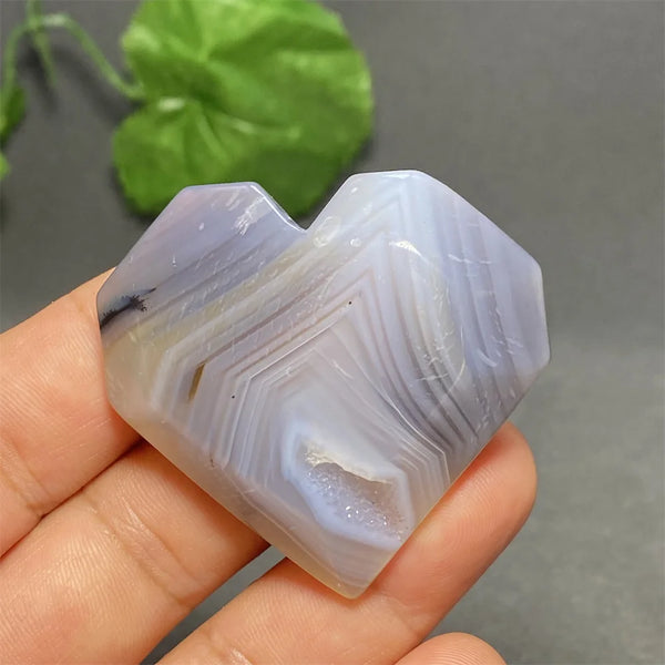 Blue Striped Agate Heart-ToShay.org