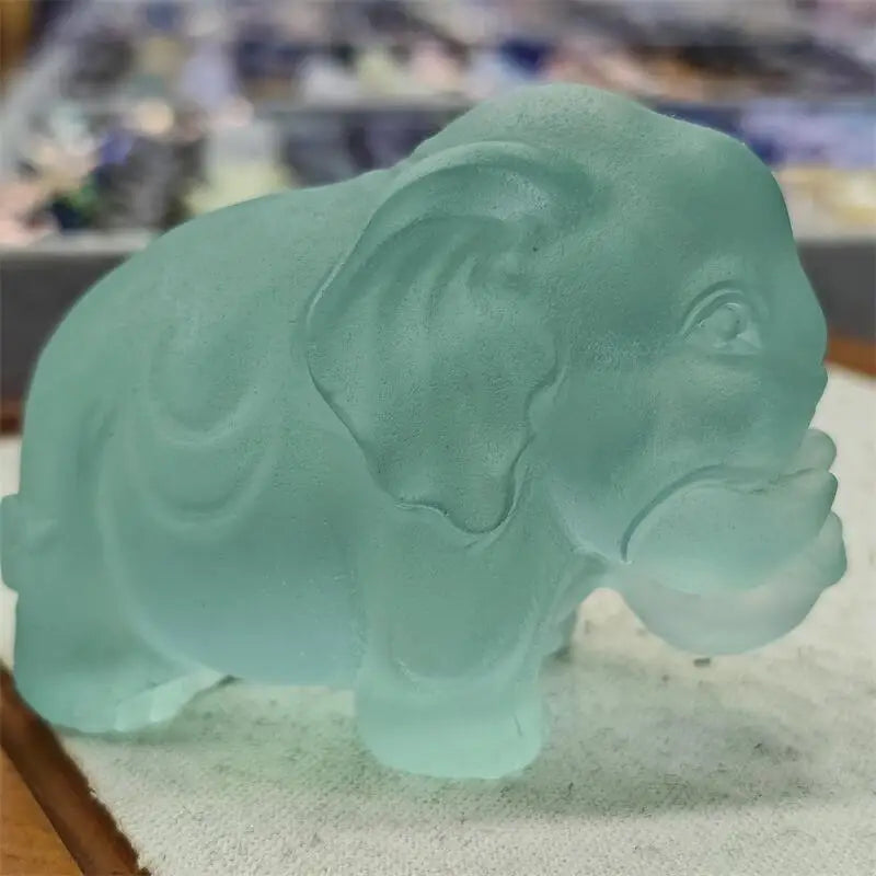 Green Melting Crystal Elephant-ToShay.org