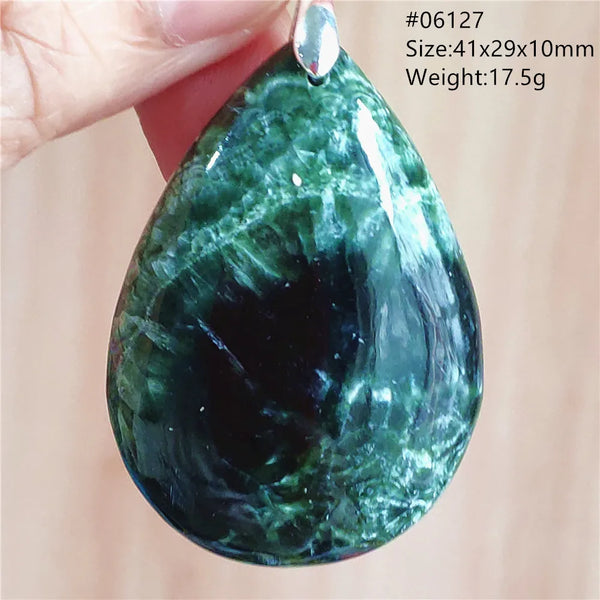 Green Seraphinite Pendant-ToShay.org
