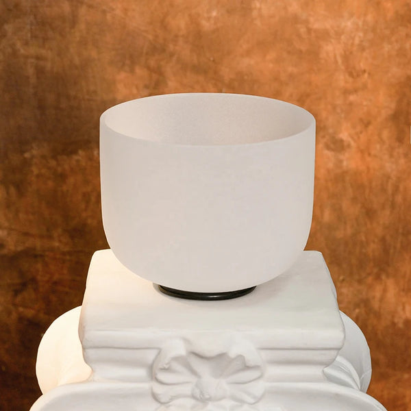 White Frosted Crystal Singing Bowl-ToShay.org