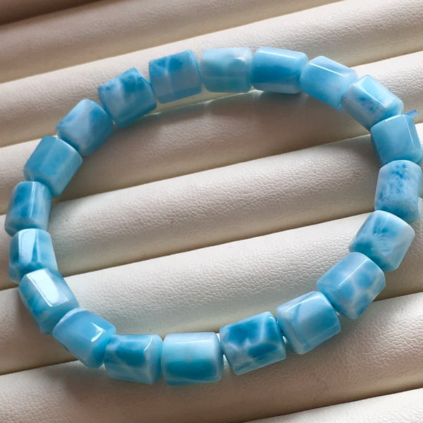 Blue Larimar Bead Bracelet-ToShay.org
