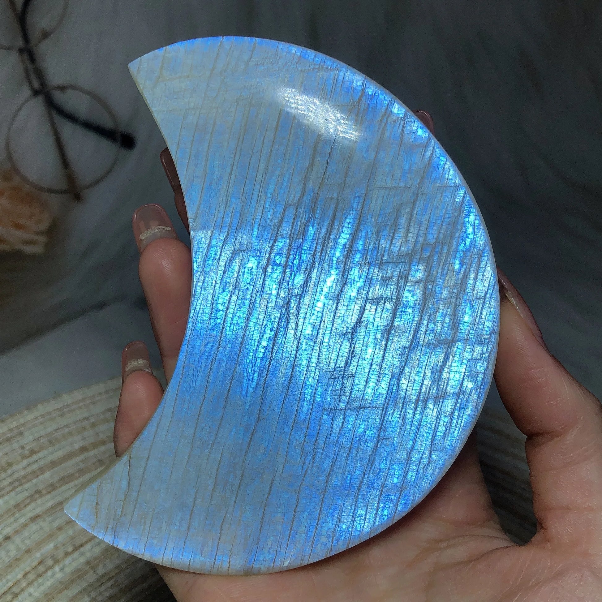 Blue Flash Moonstone Moon-ToShay.org