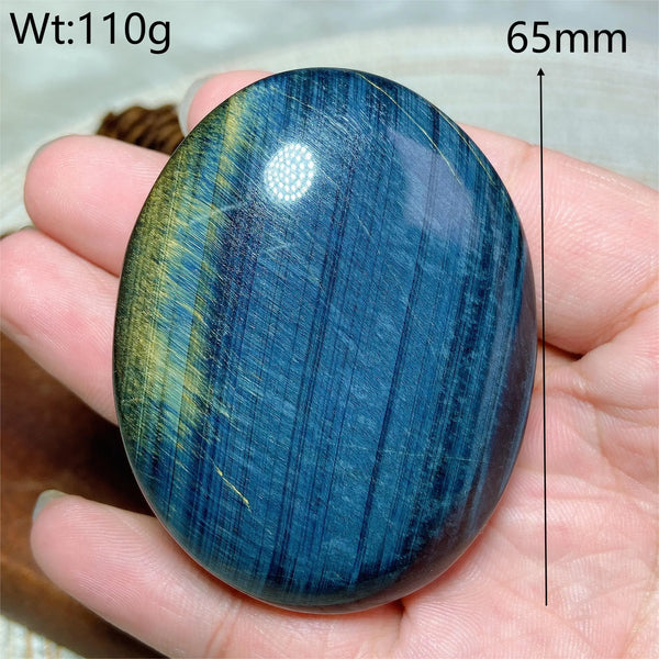 Blue Tiger Eye Palm Stone-ToShay.org