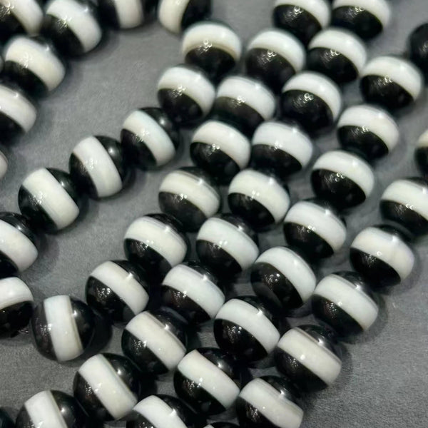 Black White Agate Beads-ToShay.org