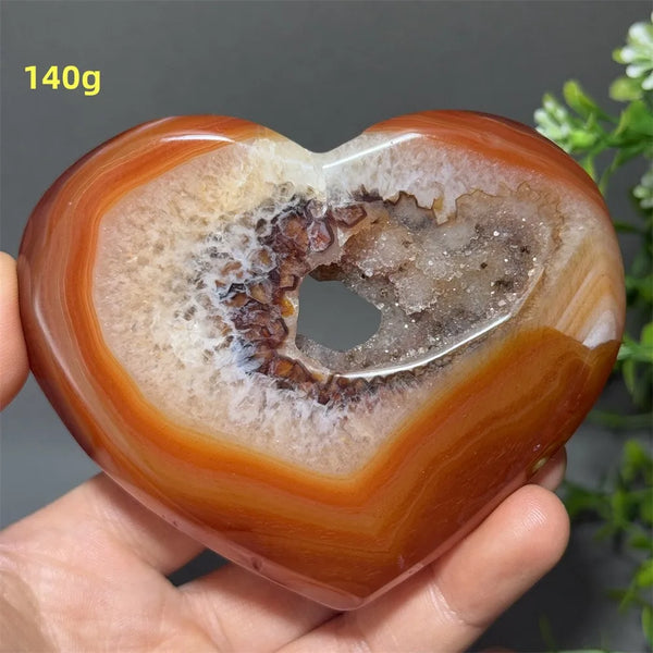 Red Agate Geode Heart-ToShay.org