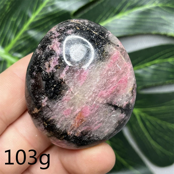 Pink Rhodonite Palmstone-ToShay.org