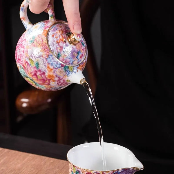 Enamel Porcelain Teapot-ToShay.org