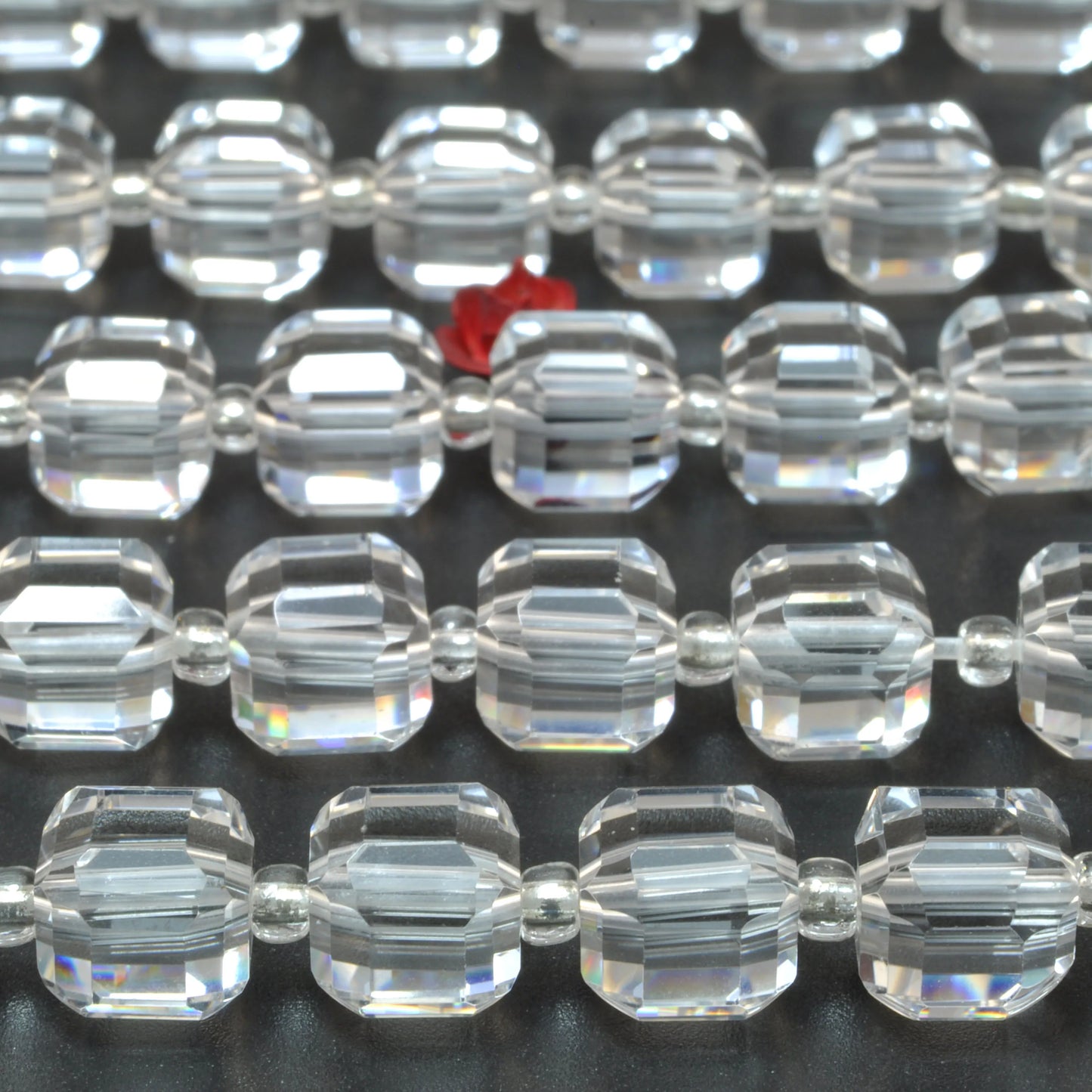 Clear Rock Crystal Cube Beads-ToShay.org