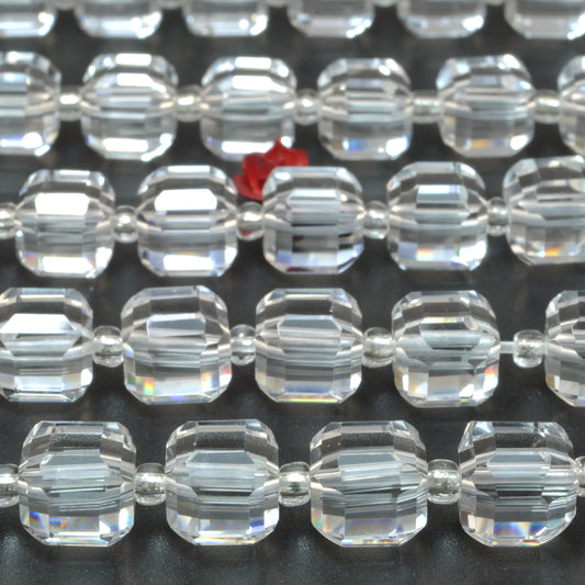 Clear Rock Crystal Cube Beads-ToShay.org