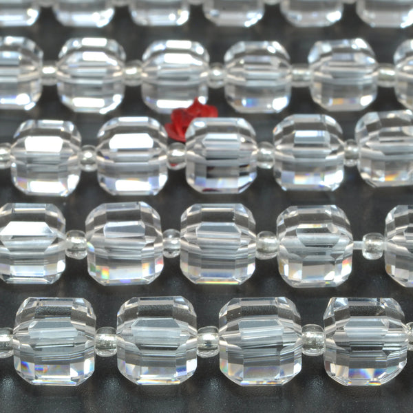 Clear Rock Crystal Cube Beads-ToShay.org