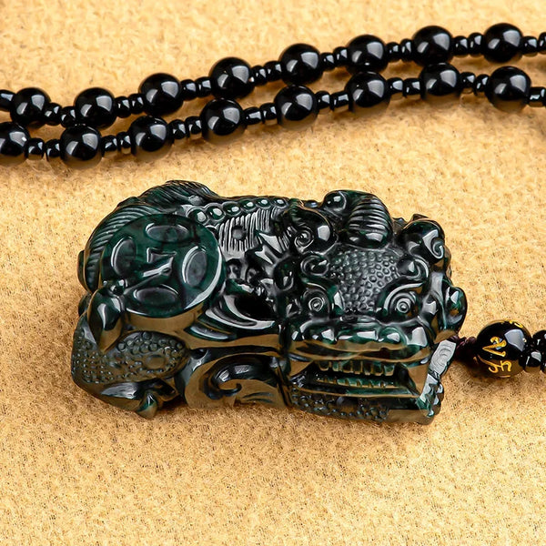 Black Jadeite Pixiu Pendant-ToShay.org