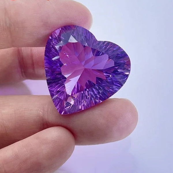 Purple Amethyst Heart-ToShay.org