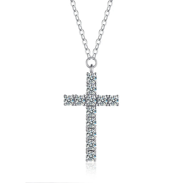 Silver Cross Pendant Necklace-ToShay.org