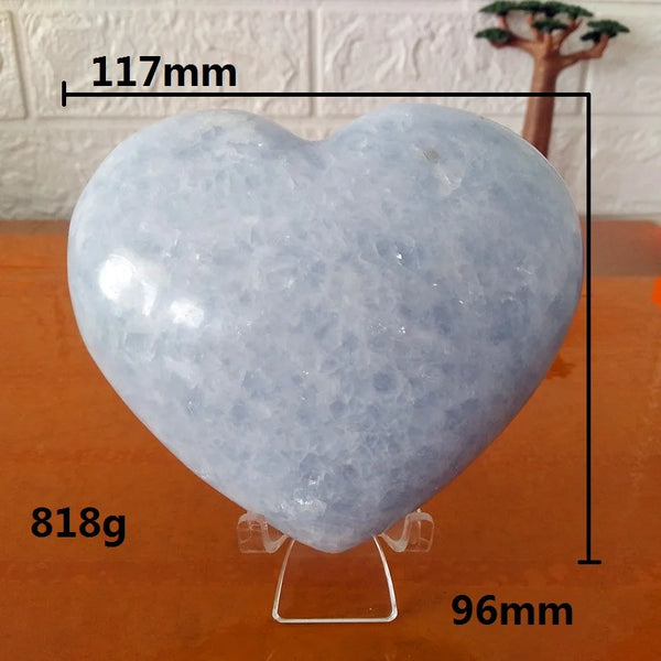 Blue Celestite Crystal Heart-ToShay.org