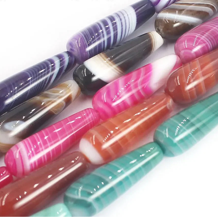 Mixed Stripe Agate Beads-ToShay.org