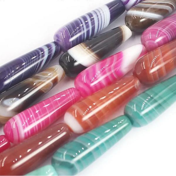 Mixed Stripe Agate Beads-ToShay.org