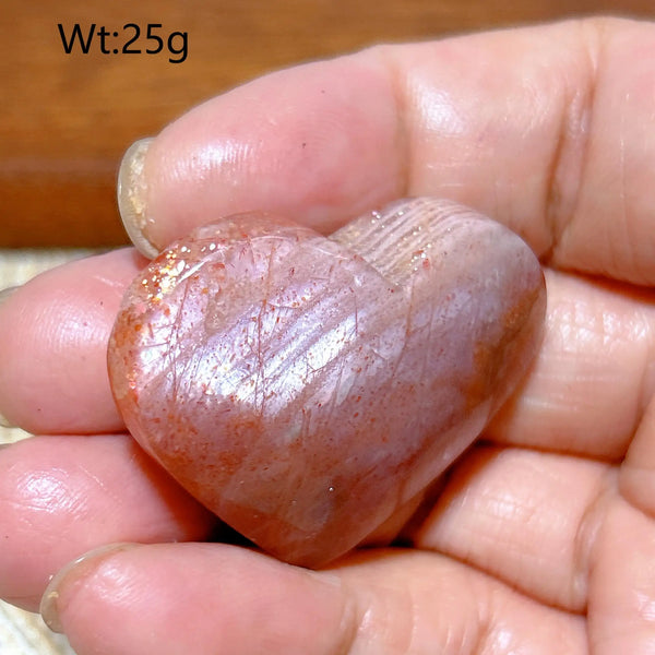 Orange Sunstone Heart-ToShay.org