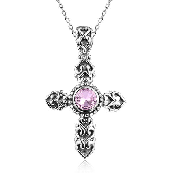 Mixed Gemstone Cross Pendants-ToShay.org
