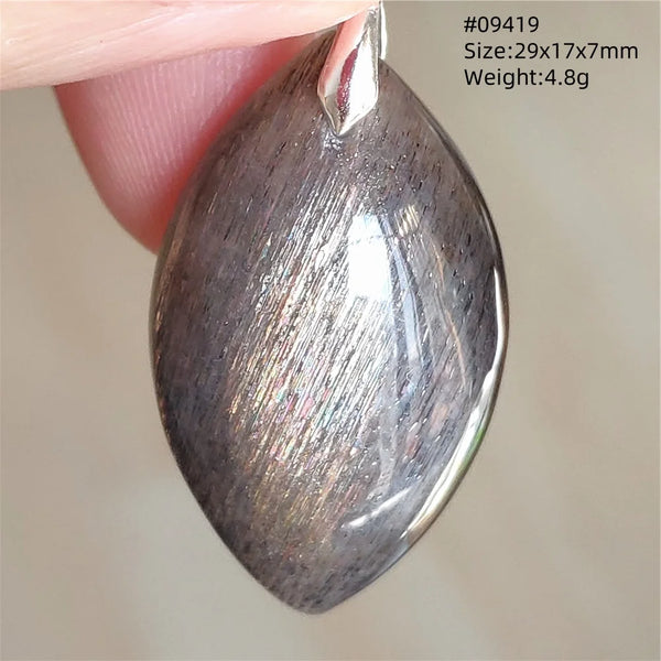 Black Moonstone Sunstone Pendant-ToShay.org