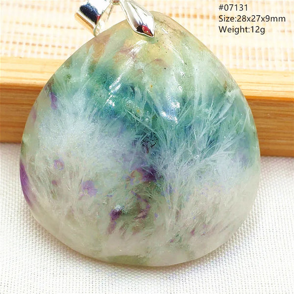 Green Blue Fluorite Pendant-ToShay.org