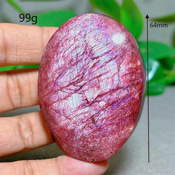 Red Moonstone Palm Stone-ToShay.org