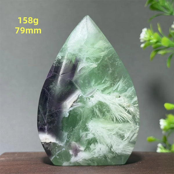 Green Feather Fluorite Torch-ToShay.org