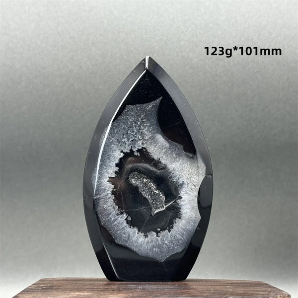 Black Agate Geode Torch-ToShay.org