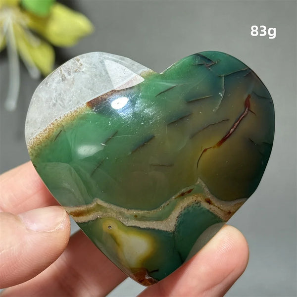 Green Cherry Agate Heart-ToShay.org