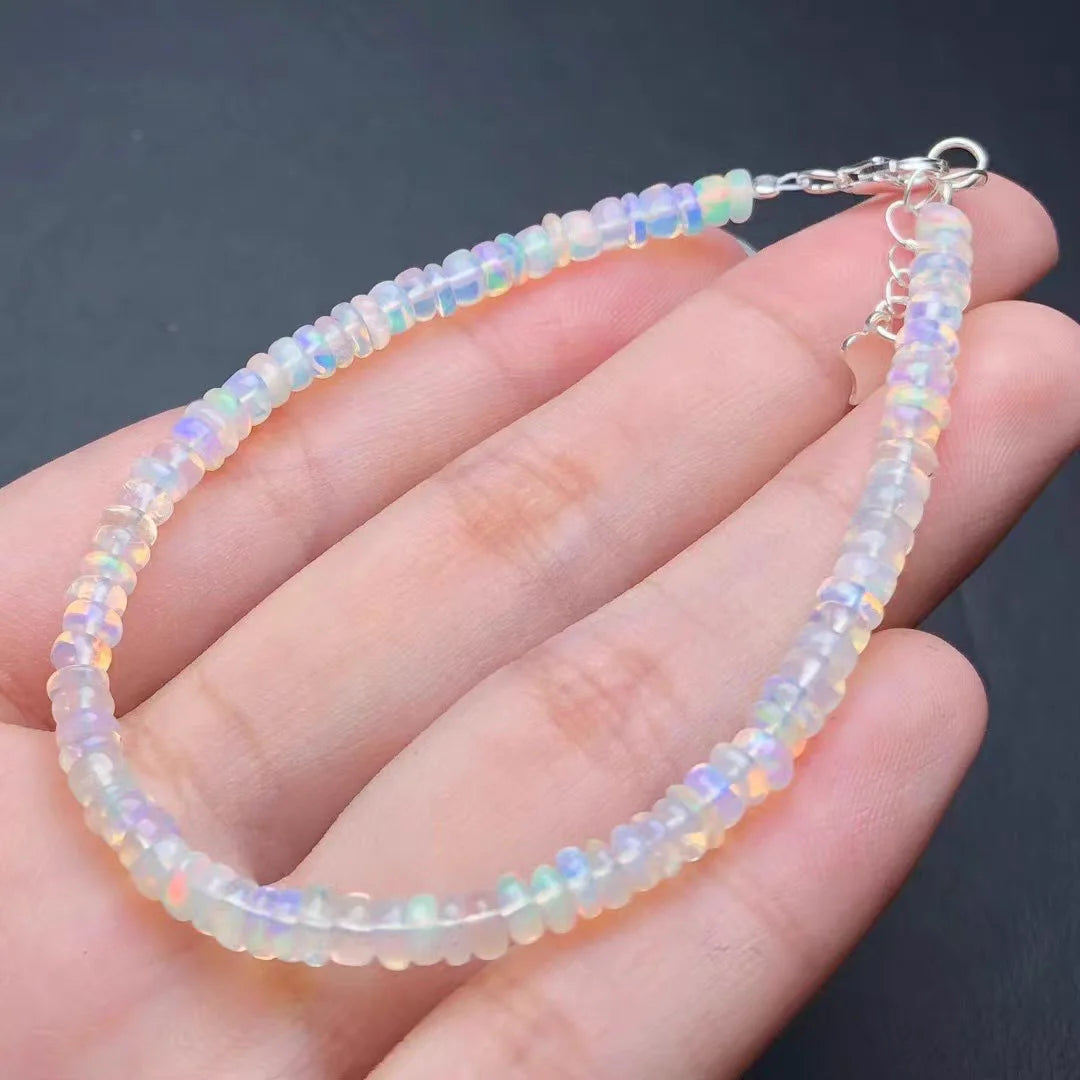 White Opal Abacus Bracelet-ToShay.org