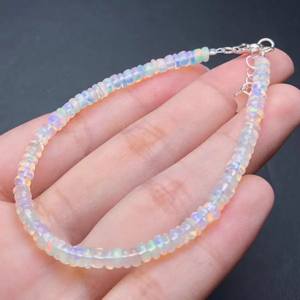 White Opal Abacus Bracelet-ToShay.org