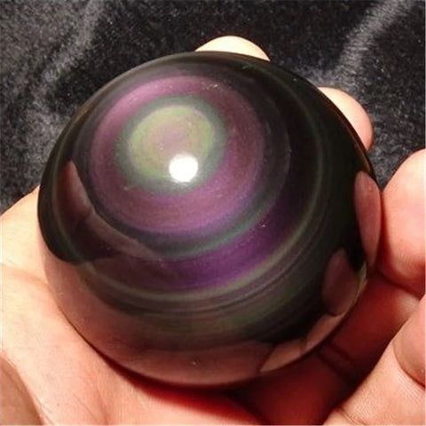 Rainbow Cats Eye Obsidian Ball-ToShay.org