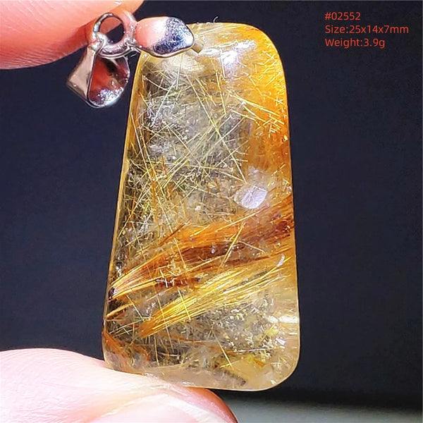 Gold Rutilated Quartz Pendant-ToShay.org