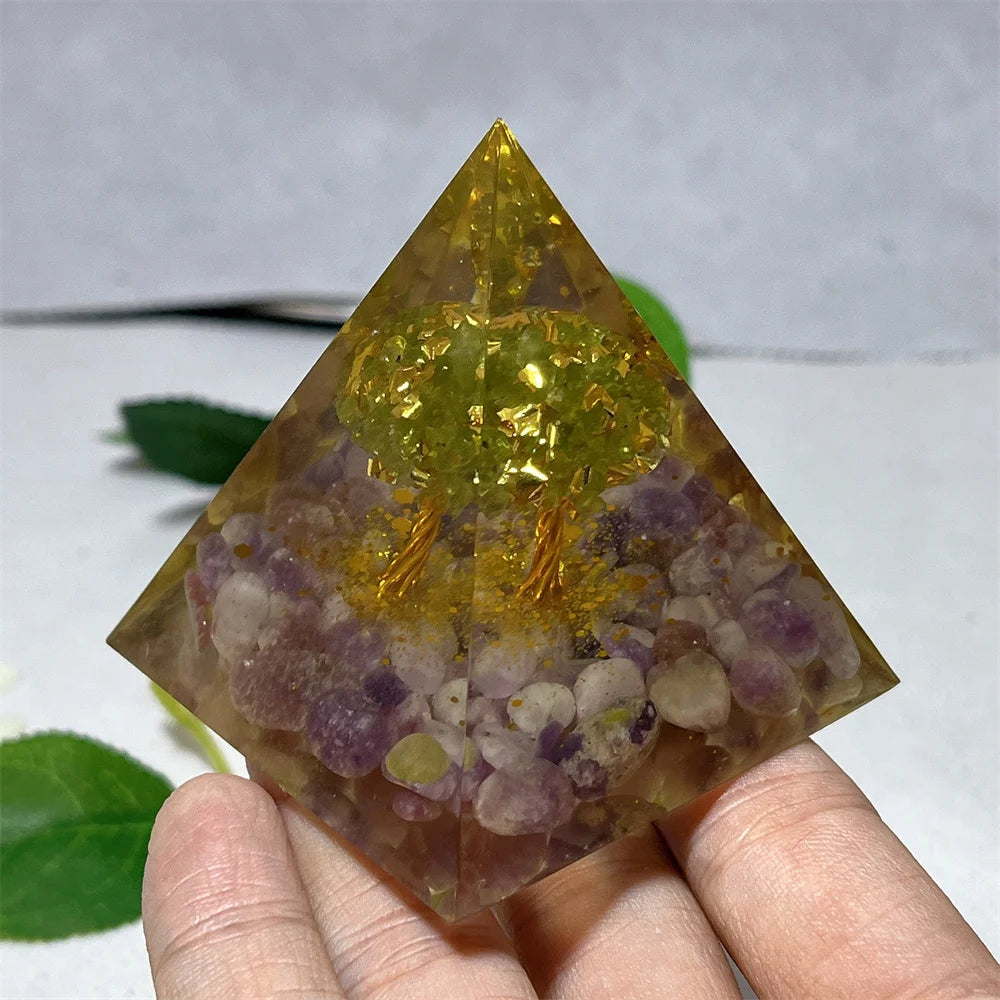 Energy Tiger Eye Pyramid Tree-ToShay.org