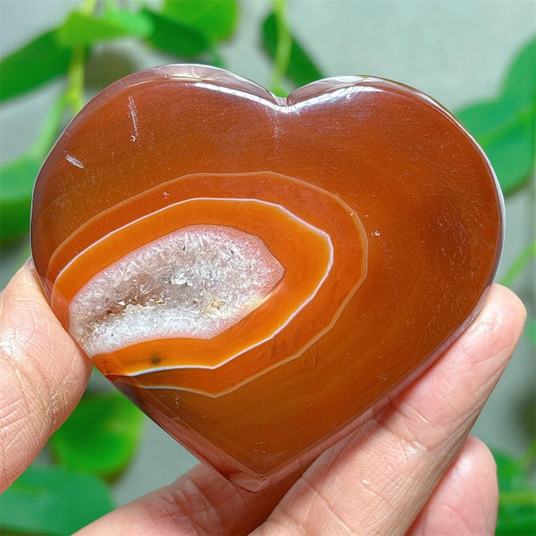 Orange Carnelian Druzy Heart-ToShay.org