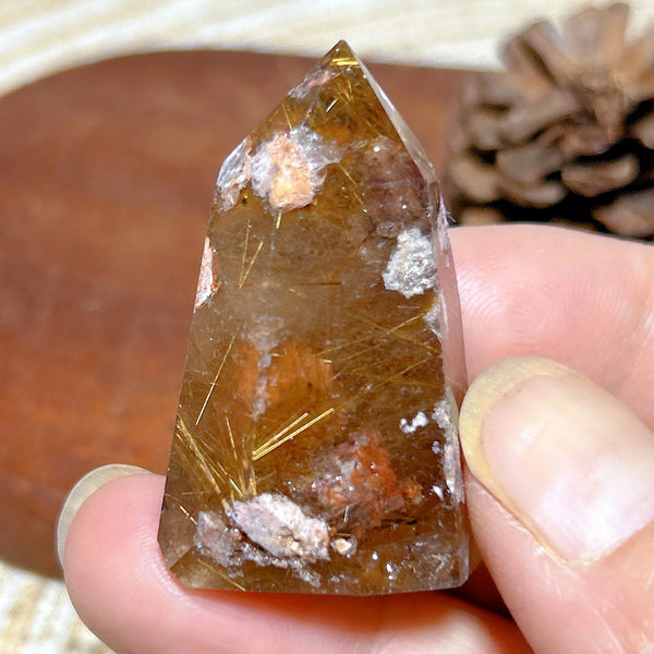 Gold Rutilated Crystal Point-ToShay.org