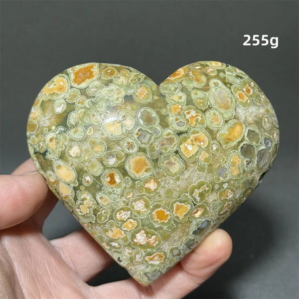 Green Rainforest Jasper Heart-ToShay.org