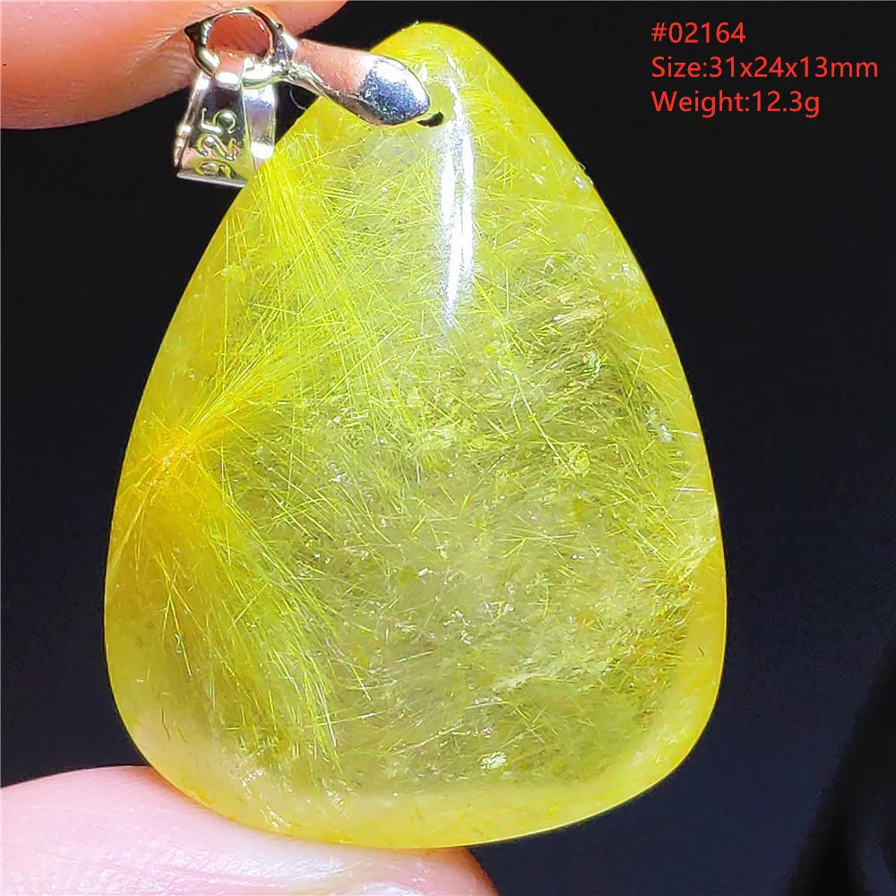 Gold Rutilated Quartz Pendant-ToShay.org