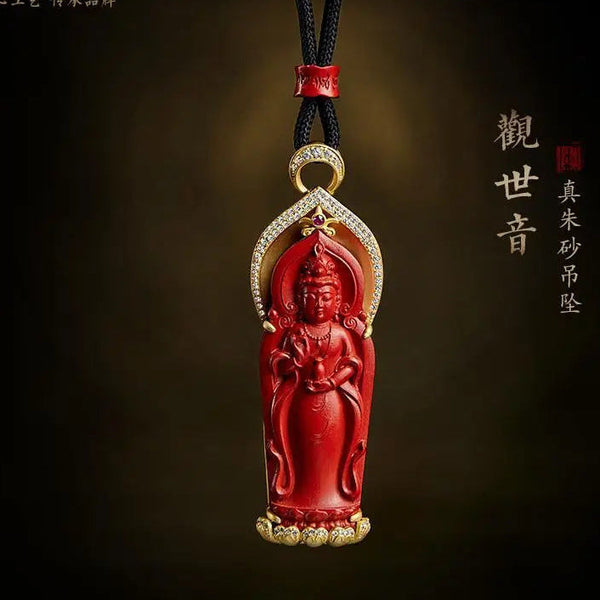 Red Cinnabar Guanyin Buddha-ToShay.org